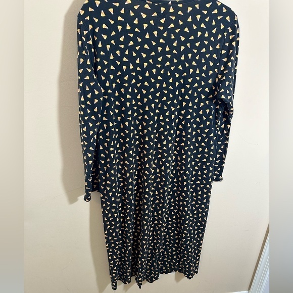 Lands’ End candy corn Halloween novelty midi  long sleeve Dress size M - Picture 1 of 6